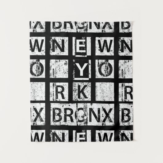 Schmutz-Typografie Bronx New York | Wandteppich (Vorderseite)
