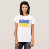 Schmutz-Ukraine-Flagge T-Shirt (Vorne ganz)