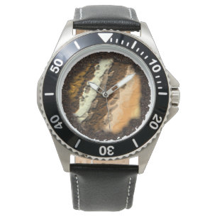 Schmutz und kartographische Gebirgsuhr Armbanduhr
