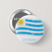 Schmutz-Uruguay-Flagge Button (Vorne & Hinten)