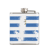 Schmutz-Uruguay-Flagge Flachmann (Rückseite)