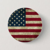 Schmutz USA-Flagge Button (Vorderseite)