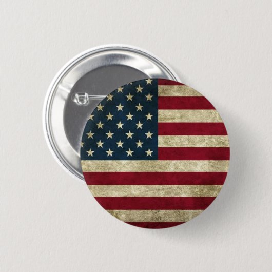 Schmutz USA-Flagge Button (Vorne & Hinten)