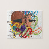 Schmutz-Violinen-Illustration Puzzle (Horizontal)