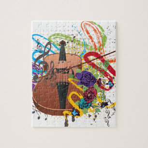 Schmutz-Violinen-Illustration Puzzle