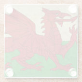 Schmutz-Waliser-Dracheflaggenillustration Glasuntersetzer (Rückseite)