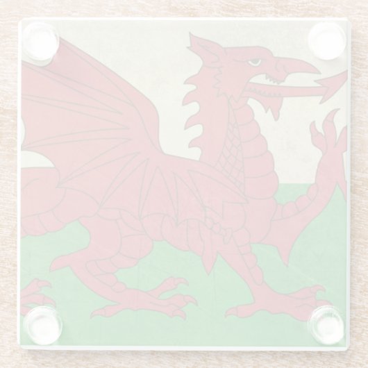 Schmutz-Waliser-Dracheflaggenillustration Glasuntersetzer (Rückseite)