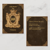 Schmutz-Wappenkunde-Monogramm Visitenkarte (Vorne/Hinten)