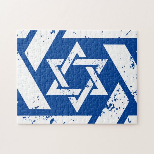Schmutz-weißer Davidsstern Puzzle (Horizontal)