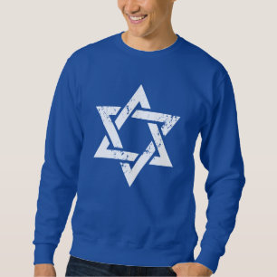 Schmutz-weißer Davidsstern Sweatshirt