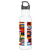 Schmutz-Welt kennzeichnet Collagen-Designer Trinkflasche (Rückseite)