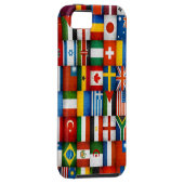 Schmutz-Weltflaggen-Collagen-Entwurf Case-Mate iPhone Hülle (Rückseite/rechts)