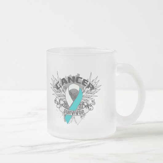 Schmutz Winged Band-Gebärmutterkrebs-Überlebender Mattglastasse (Rechts)