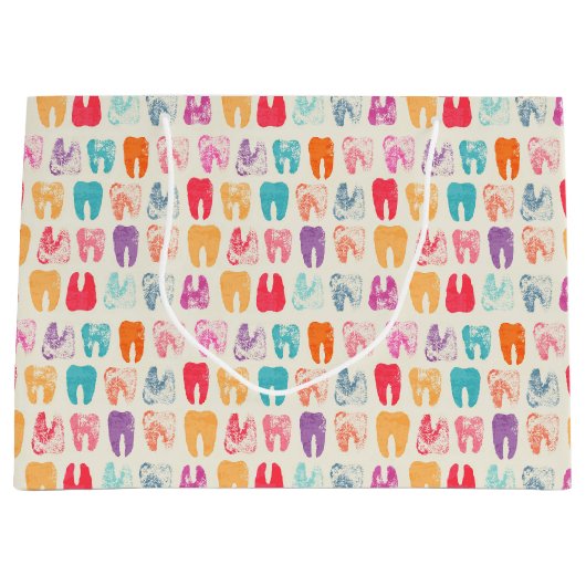 Schmutz-Zahn-Muster Große Geschenktüte (Vorderseite)