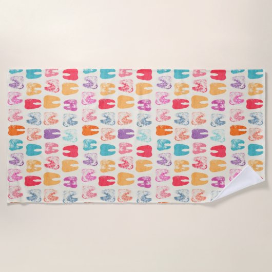 Schmutz-Zahn-Muster Strandtuch (Vorderseite)