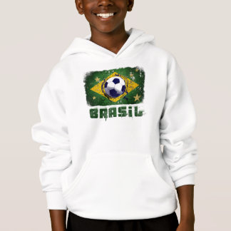 Schmutzbrasilien-Fußballflaggengeschenke Hoodie