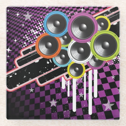 Schmutzhintergrund Glasuntersetzer (Vorderseite)