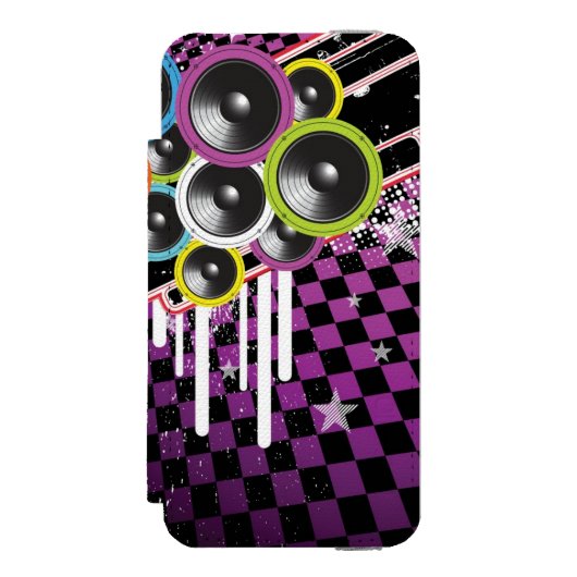 Schmutzhintergrund Incipio iPhone Geldbeutel-Hülle (Folio Vorderseite)