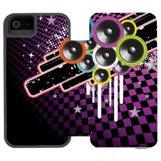 Schmutzhintergrund Incipio iPhone Geldbeutel-Hülle (Folio Geöffnet)