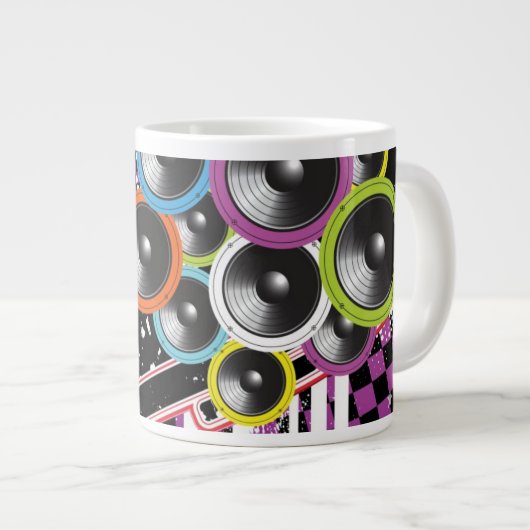 Schmutzhintergrund Jumbo-Tasse (Vorderseite Rechts)