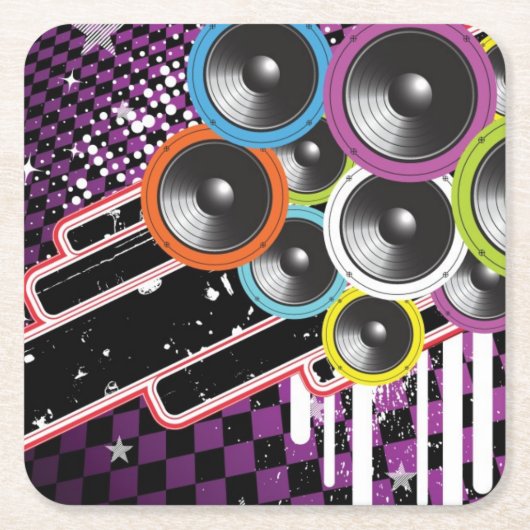 Schmutzhintergrund Rechteckiger Pappuntersetzer (Vorderseite)