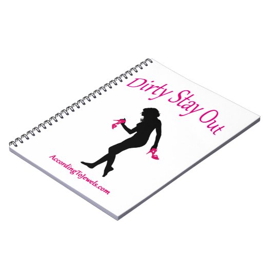 Schmutzig bleibe Sie heraus Notizbuch Notizblock (Linke Seite)