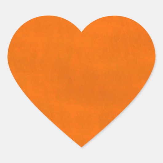 Schmutzig Orange Herz-Aufkleber (Vorderseite)
