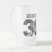 Schmutzige 30 mattierte Glasbier-Tassen Mattglas Bierglas (Vorderseite Links)