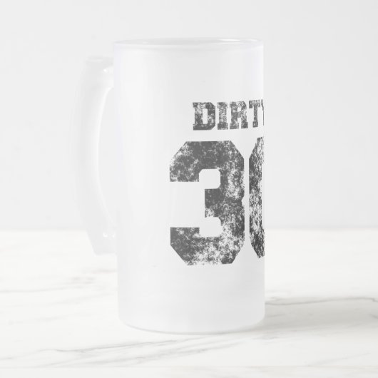 Schmutzige 30 mattierte Glasbier-Tassen Mattglas Bierglas (Vorderseite Links)