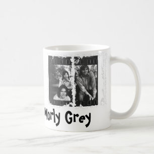 Schmutzige 3 Kasten-Wecker-Tasse Kaffeetasse