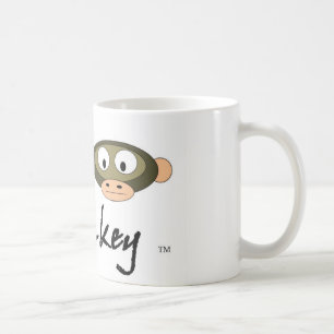 Schmutzige Affe-Kaffee-Tasse Kaffeetasse