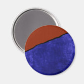 Schmutzige blaue und orangefarbene Rippe Magnet (Vorderseite/Rückseite)