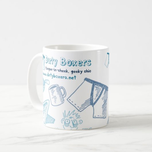 Schmutzige Boxer-Tasse Kaffeetasse (Vorderseite Links)