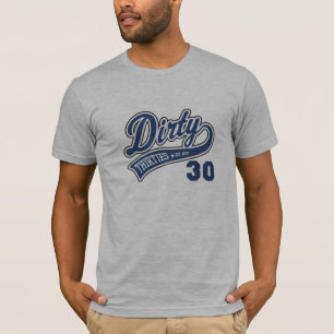 Schmutzige Dreißigerjahre blau T-Shirt