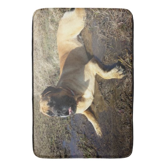 Schmutzige entzückende englische Mastiffbadmatte Badematte (Vorderseite Vertikal)