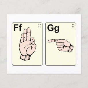 Schmutzige Gebärdensprach-Flash-Karten Flyer