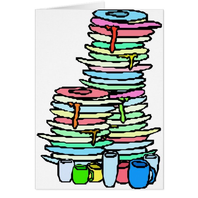 Schmutzige Geschirr-Karte (Vorne)