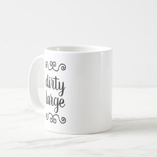 "Schmutzige große" Tasse (Vorderseite Links)