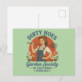 Schmutzige Hacken Gartengesellschaft Postkarte (Vorne/Hinten)