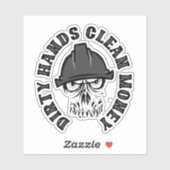 Schmutzige Hände reinigen Geld Aufkleber (Blatt)