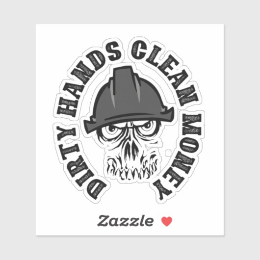 Schmutzige Hände reinigen Geld Aufkleber (Blatt)