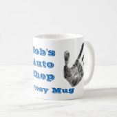 Schmutzige handprint Tasse, Mechaniker, Forensics, Kaffeetasse (VorderseiteRechts)