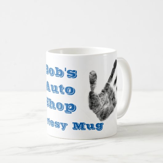 Schmutzige handprint Tasse, Mechaniker, Forensics, Kaffeetasse (VorderseiteRechts)