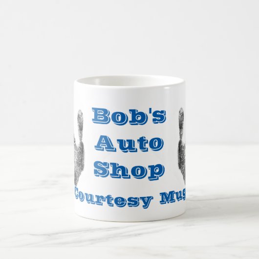 Schmutzige handprint Tasse, Mechaniker, Forensics, Kaffeetasse (Mittel)