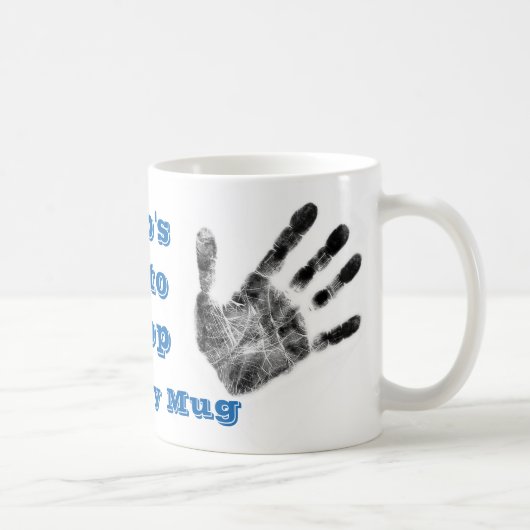 Schmutzige handprint Tasse, Mechaniker, Forensics, Kaffeetasse (Rechts)
