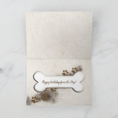 schmutzige Hundepfoten Geburtstag Karte (Innenseite)