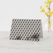 schmutzige Hundepfoten Geburtstag Karte (Gelbe Blume)