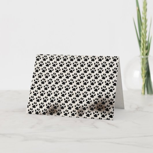 schmutzige Hundepfoten Geburtstag Karte (Vorderseite)