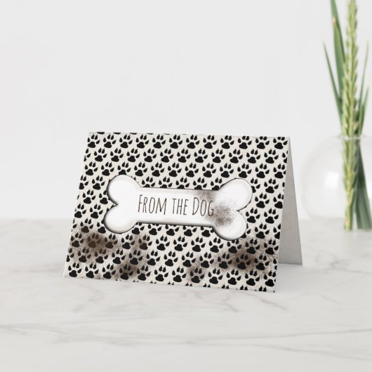 schmutzige Hundspoptiken und Knochengeburt Karte (Vorderseite)