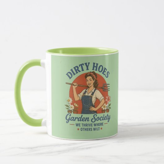 Schmutzige Huren Gartengesellschaft Tasse (Links)